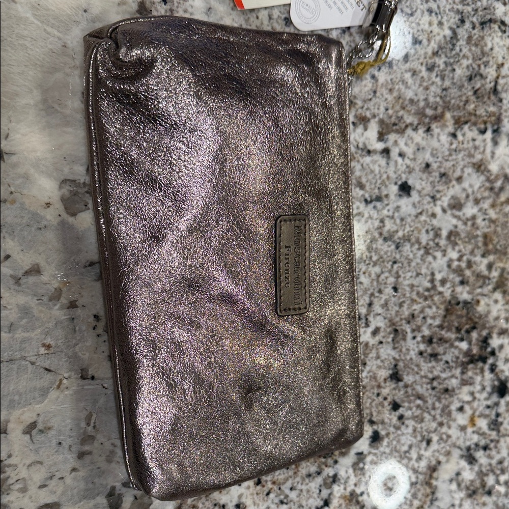 Moscardini Metallic Gold Bag, NWT